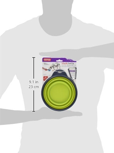 [Australia] - Dexas Pets Collapsible Travel Cup Large Gray/Green 