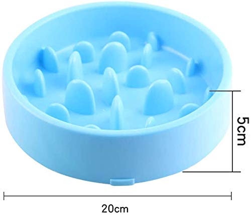 N/S Dog Bowl Mat, Silicone Pet Feeding Mat Waterproof, Anti-Slip Pet Bowl Mats to Prevent Food and Water Spilled+Slow Feeder Bowl for Dog(Blue) - PawsPlanet Australia