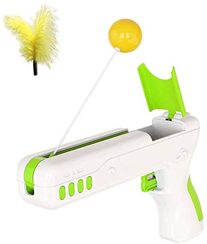 Cat Toy Gun - Funny Kitty Toy with Replaceable Feathers and Balls,Interactive Cat Toys for Indoor Kitten - PawsPlanet Australia