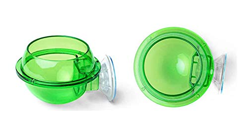 ass Anti-Escape Reptile Cup Gecko Bowl, Suction Cup Reptile Feeder，Chameleon Accessories, Worm Live Fodder Container,Translucent Home Pet Feeder Supplies Accessories for Tortoise Gecko Snakes Iguana - PawsPlanet Australia