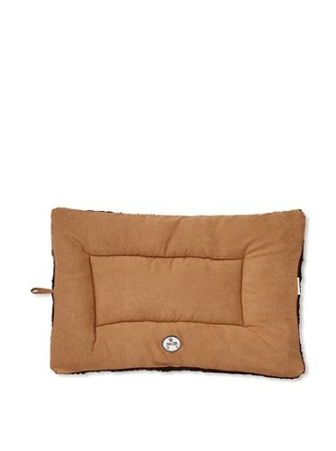 [Australia] - PET LIFE 'Eco-Paw' Reversible Eco-Friendly Recyclabled Polyfill Fashion Designer Pet Dog Bed Mat Lounge Brown And Cocoa Large 