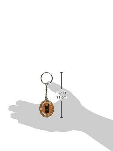 [Australia] - Miniature Pinscher Key Chain "Spinning Pet Key Chains"Double Sided Spinning Center With Miniature Pinschers Face Made Of Heavy Quality Metal Unique Stylish Miniature Pinscher Gifts 