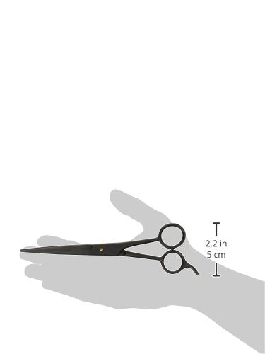 [Australia] - Tamsco B: Tesco Barber Scissor with Finger Rest 7.5-Inch (Black) Semi-Convex Edge Japanese Stainless Steel Metallic Black Permanent Finger Rest 