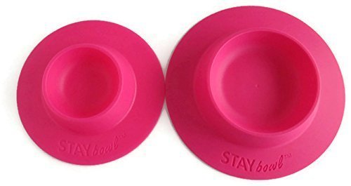 STAYbowl Tip-Proof Bowl for Guinea Pigs and Other Small Pets - Fuchsia (Pink) - Large 3/4 Cup Size New - PawsPlanet Australia