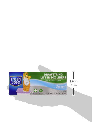 [Australia] - Fresh Step Drawstring Large Litter Box Liners | Heavy Duty Liners for Cat Litter Box | Scented & Unscented Cat Litter Box Liners Available | Quick & Easy Cleanup Pack of 2 Jumbo 