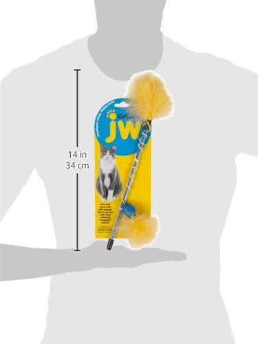 [Australia] - Petmate JW Cataction Feather Wand Toy, Multicolor 