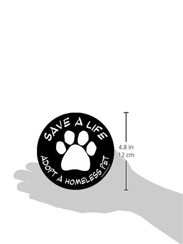 Imagine This 4-3/4-Inch by 4-3/4-Inch Car Magnet Social Issues Circle, Adopt a Homeless Pet, Black - PawsPlanet Australia