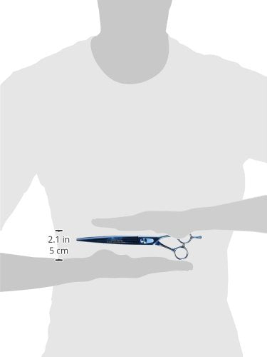 [Australia] - Master Grooming Tools 5200 Blue Titanium Shears — High-Performance Shears for Grooming Dogs - Straight, 8½" 