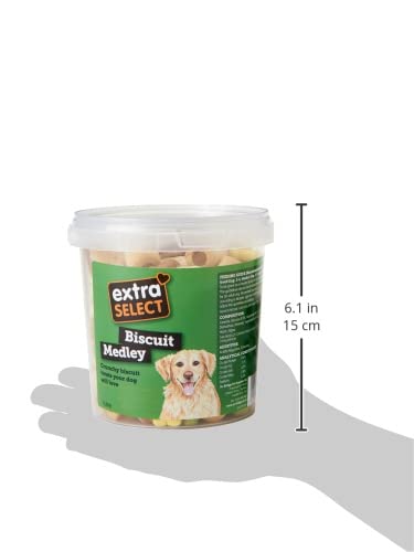 Extra Select Biscuit Medley Dog Treat Biscuits in a 450 gm Bucket (approx 180 biscuits) 1 l (Pack of 1) - PawsPlanet Australia