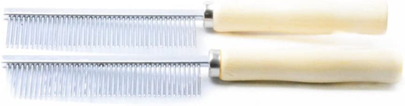 Dog & Cat Combs For Grooming Long Haired Cats & Dogs - Pet Dog Cat Comb Stainless Steel Pin Teeth Wooden Handle Grooming Fur Hair Brush - Comb Removes & Prevents Matted Fur - PawsPlanet Australia
