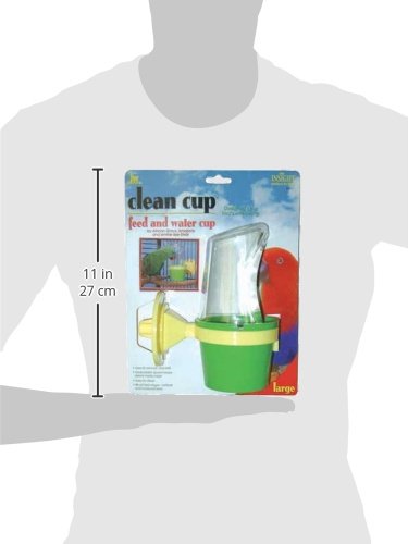 JW Pet Company Clean Cup Feeder and Water Cup Bird Accessory, Large - PawsPlanet Australia