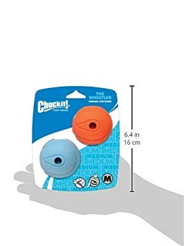 [Australia] - 4 Pack Chuckit! The Whistler Size Medium / 2.5 Inch (2 Packages with 2 Balls Each) 