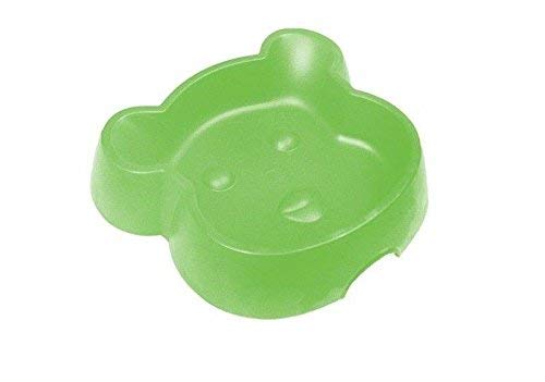 PETS EMPIRE Dog Shape Medium PET Feeding Bowl Easy Clean Plastic, Colour -Random & Smiley Face 1 Piece 600 ML (Green) Green - PawsPlanet Australia