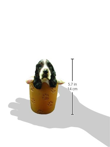 [Australia] - Springer Spaniel Pencil Cup Holder with Realistic Hand Painted Springer Spaniel Face and Paws Hanging Over Cup, Uniquely Designed Springer Spaniel Gifts, A Convenient Organizer for Home or Office, One Of A Kind Pen Holder 