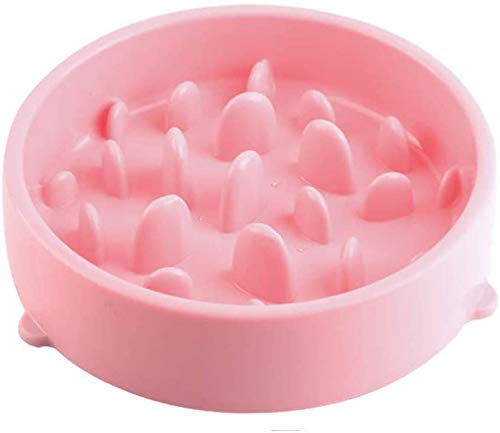 N/S Dog Bowl Mat, Silicone Pet Feeding Mat Waterproof, Anti-Slip Pet Bowl Mats to Prevent Food and Water Spilled+Slow Feeder Bowl for Dog(Pink) - PawsPlanet Australia