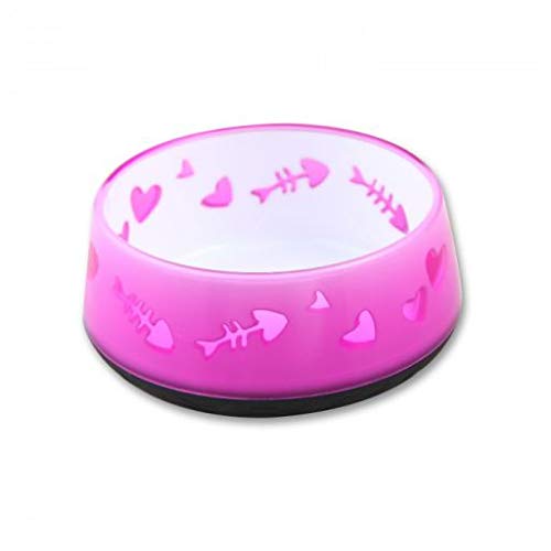 ALL FOR PAWS Modern Cat Love Feeder Bowl, Pink, 1.64 kg - PawsPlanet Australia