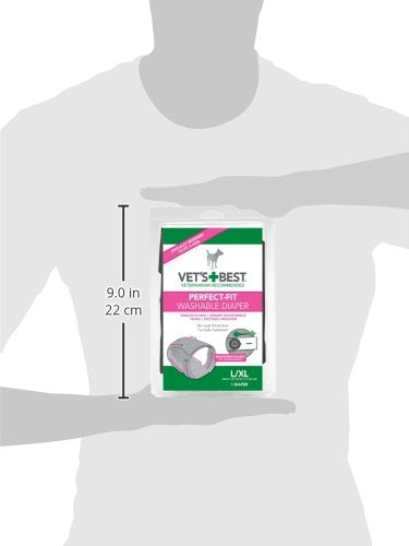 Vet's Best Perfect-Fit Washable Female Dog Diaper, Large / XL - PawsPlanet Australia