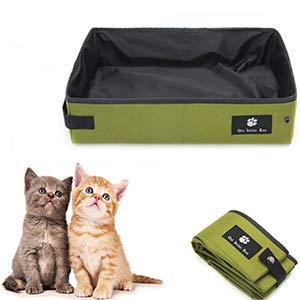 [Australia] - Misyue Cat Collapsible Litter Box Soft Foldable Waterproof Pet Cat Litter Pan Portable for Travel L 