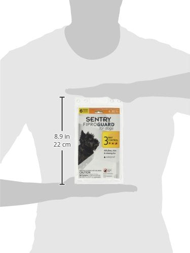 SENTRY Fiproguard for Dogs, Flea and Tick Prevention for Dogs (5-22 Pounds), Includes 6 Month Supply of Topical Flea Treatments - PawsPlanet Australia