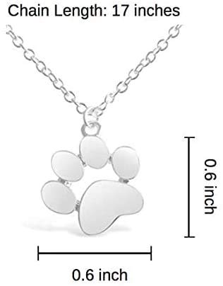 N7 925 Sterling Silver Paw Print Necklace, Paw Necklace, Dog Necklace, Dog Jewelry for Women, Dog Paw Necklace, Dog Pendant, Dog Necklaces for Women - PawsPlanet Australia