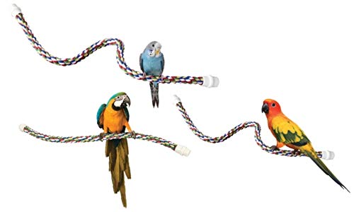 JW Pet Comfy Perch For Birds Flexible Multi-color Rope - PawsPlanet Australia