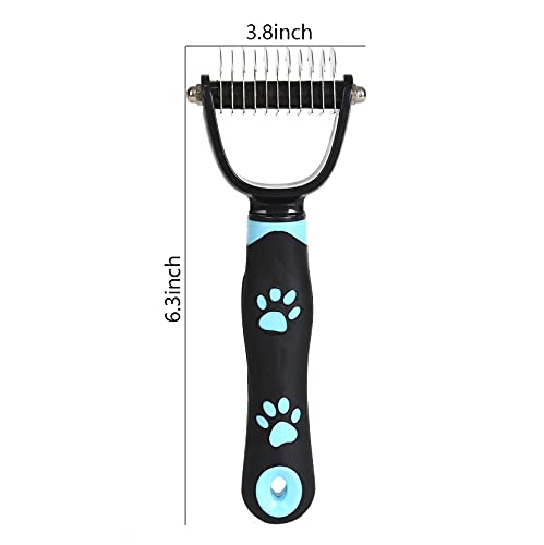 Toyame-Cat Grooming Tool,Dog Rake for Deshedding,Double Sided Undercoat Rake,Dematting Comb for Pet - PawsPlanet Australia