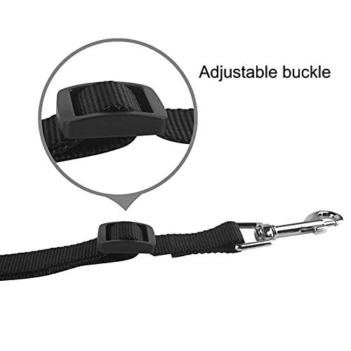 3 Way Dog Leash + a Collapsible Travel Bowl, Nylon Adjustable Coupler No Tangle Detachable 3 in 1 Multiple Dog Pet Cat Puppy Leash with Soft Padded Handle Black - PawsPlanet Australia