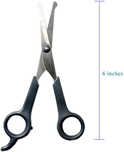 Tencro Pet Grooming Scissor [3-in-1 Set] Dog Scissor Cat Scissor Stainless Steel Trimmer, Body Trimming Sharp Scissor, Safety Rounded Tips Face/Ear/Paw Scissor, Thinning Shears Scissor - PawsPlanet Australia