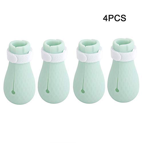4Pcs Cat Anti-Scratch Boots Silicone Adjustable Cat Paw Protector Foot Cover for Home Bathing Shaving Checking Treatment - PawsPlanet Australia
