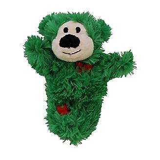 KONG Holiday Softies Patchwork Bear Cat Toy - PawsPlanet Australia
