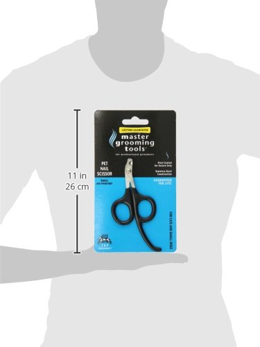[Australia] - Master Grooming Tools Pet Nail Scissors with Finger Rests—Stainless Steel Scissors for Trimming Nails on Cats and Birds - Small, 3½" 