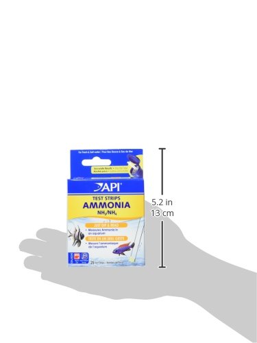 API AMMONIA TEST STRIPS Freshwater and Saltwater Aquarium Water Test Strips 25-Test Box, Model:33D - PawsPlanet Australia