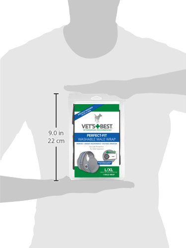 Vet's Washable Male Dog Diapers | Absorbent Male Wraps with Leak Protection | Excitable Urination, Incontinence, or Male Marking |1 X Diaper per Pack L/XL - PawsPlanet Australia