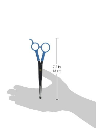 Top Performance 7-1/2-Inch Stainless Steel Ball Nose Pet Shear, Curved 7.5 Inch Ball Point Curved - PawsPlanet Australia