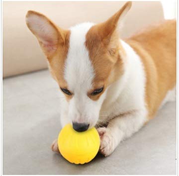 Dog Toys Balls Solid Portable Durable EVA Yellow Solid Bite Resistant Floating Pet Dog Training Ball Chew Toys Rubber Indestructible Durable Tough - PawsPlanet Australia