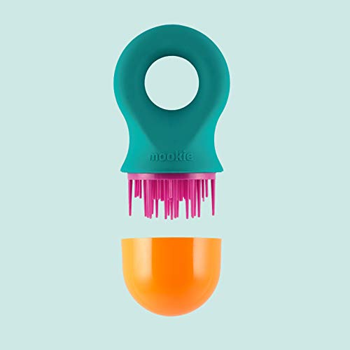 MOOKIEPET mookie Brush and Massager For Dogs, Cats and Rabbits. Teal Satsuma - PawsPlanet Australia