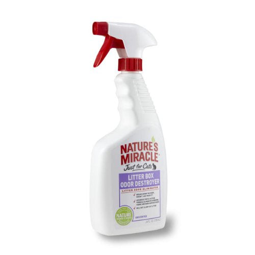 [Australia] - Nature's Miracle Just for Cats Litter Box Odor Destroyer, Unscented, 24-Ounce Spray Pack of 1 