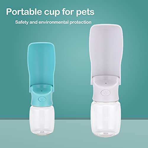 Dog Water Bottle Leak-Proof Portable Dog Water Dispenser Travel Pet Water Bottle Foldable Suitable Pets Outdoor Walks Hiking Travel Food-Grade Plastic (White) White - PawsPlanet Australia