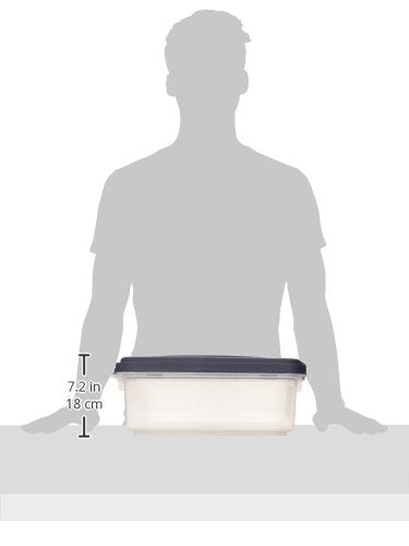 IRIS USA Airtight Pet Food Storage Container 12 QT Navy - PawsPlanet Australia