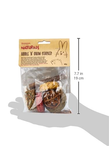 Rosewood Boredom Breaker Naturals Treat Nibble-n-Gnaw Stacker, 100 g - PawsPlanet Australia