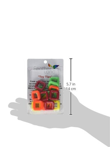 [Australia] - Featherland Paradise, Multi-Colored 1'' Plastic Square Rings, Bird Toy Parts, 16-Pack 