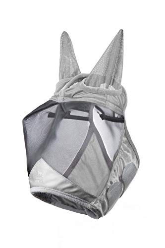 Harrison Howard Maskology 3D Fly mask Half Face Silver Full (L) - PawsPlanet Australia