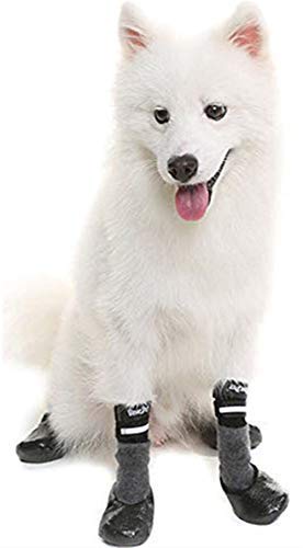 BINGPET Dog Socks Anti-Slip with Straps Paw Protector Traction Control Waterproof for Indoor Outdoor Wear for Medium Dogs L - PawsPlanet Australia