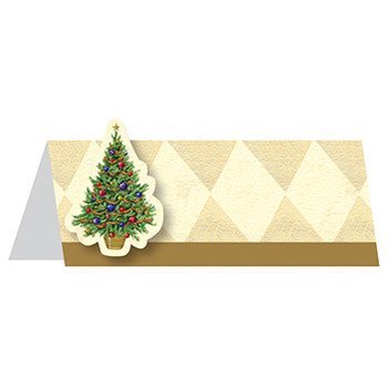 J&J'S TOYSCAPE 12 Pcs Christmas Tree Tent Card | Place Cards Message Memo Board, Food Table Number, Name Signs, Tableware Decorations, Holiday Christmas Party Supplies - PawsPlanet Australia