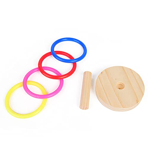 Yunmoxiao Bird Training Toy,Wooden Bird Block Puzzle Toy Parrot Training Basketball Colorful Stacking Rings Toy Birds S for Parrots - PawsPlanet Australia