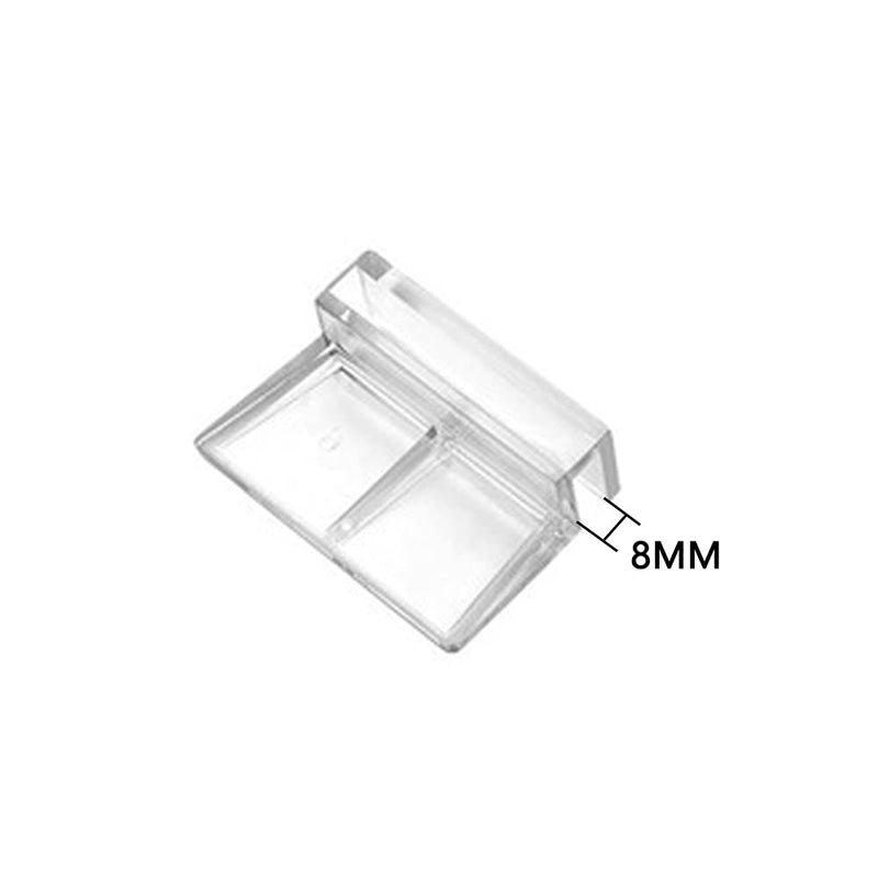 EDOBLUE 8 Pack Fish Tanks Glass Cover Clip 8mm Aquariums Fish Tank Acrylic Clips Glass Cover Support Holders Universal Lid Clips Clear Glass Cover Clip Support Holder for Rimless Aquariums - PawsPlanet Australia