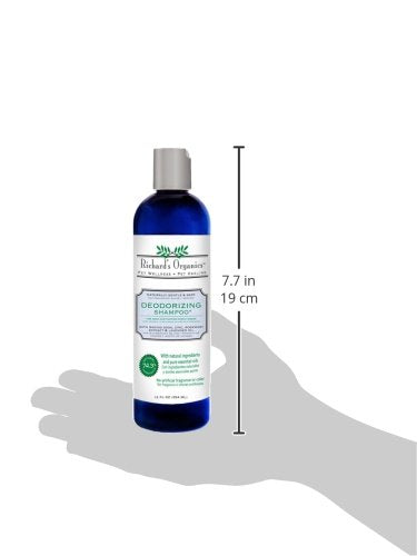 [Australia] - Richard’s Organics Deodorizing Shampoo for Dogs, 12 oz. – With Baking Soda, Aloe Vera, Zinc, and More to Remove and Control Odors – Naturally Gentle, Safe 