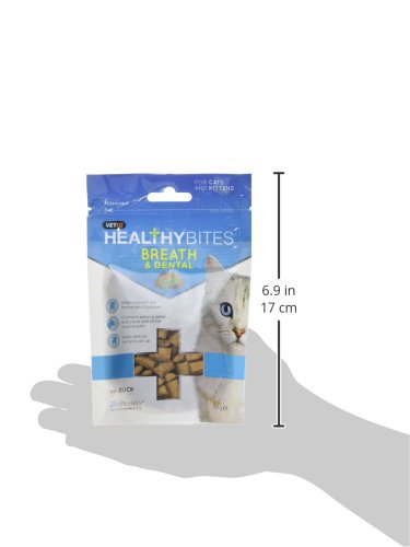 VetIQ Healthy Bites Breath & Dental For Cats & Kittens, 65g - Pack of 8 - PawsPlanet Australia