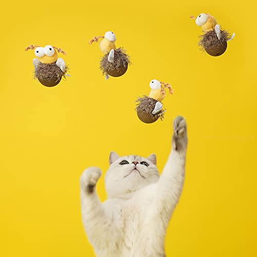 ZeZe Fun Bee Matatabi Catnip Toy, Designer Cat Toy Natural Catnip Ball Tumbler - PawsPlanet Australia