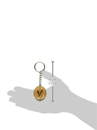 [Australia] - Chihuahua Key Chain "Spinning Pet Key Chains"Double Sided Spinning Center With Chihuahuas Face Made Of Heavy Quality Metal Unique Stylish Chihuahua Gifts 